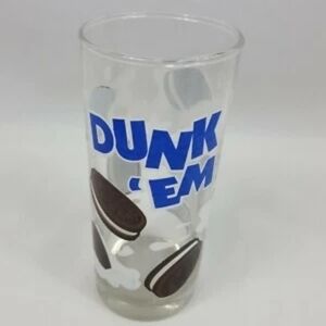 Oreo Cookies Dunk Em 6" Glass Milk Drinking Dunking Nabisco